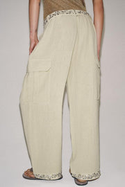Pantalon cargo à sequins ZW Collection
