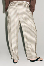 Pantalon fluide à carreaux ZW Collection