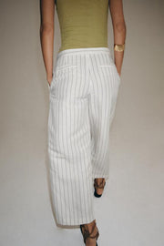 Pantalon paréo en lin à rayures ZW Collection
