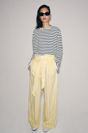 Pantalon style pyjama à rayures ZW Collection