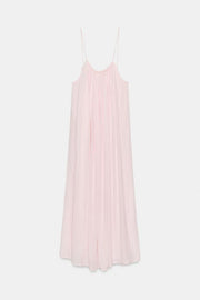 Robe midi en mousseline à volume