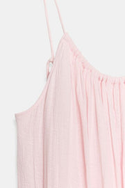 Robe midi en mousseline à volume