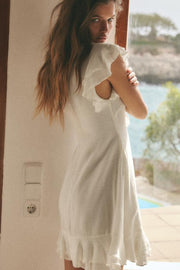 Robe mini à volants