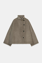 Veste en mélange de laine à surpiqûres ZW Collection