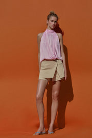 Jupe-culotte croisée taille basse