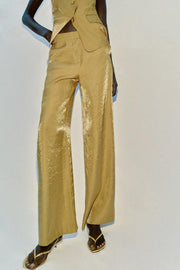 Pantalon droit effet froissé
