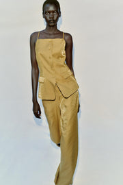 Pantalon droit effet froissé