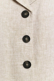Blazer droit en lin à pinces