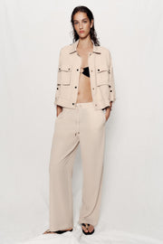 Veste safari à manches retroussées