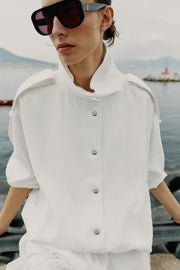 Veste bomber à col montant