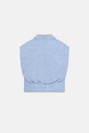 Chemise sans manches en lin