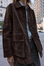 Blouson 100 % cuir suédé