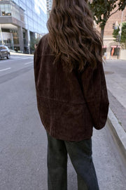 Blouson 100 % cuir suédé
