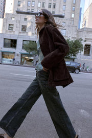 Blouson 100 % cuir suédé