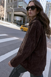 Blouson 100 % cuir suédé