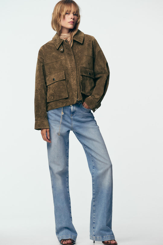 Blouson bomber 100 % cuir