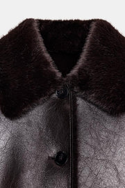 Blouson réversible double-face effet cuir