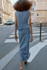 Gilet Z1975 croisé en denim