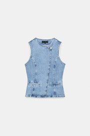 Gilet Z1975 croisé en denim