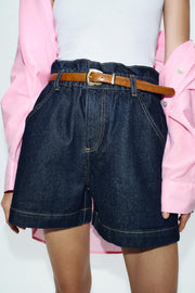 Bermuda baggy avec ceinture