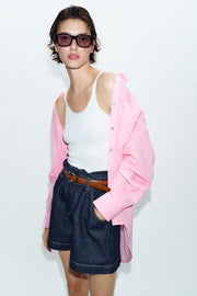 Bermuda baggy avec ceinture
