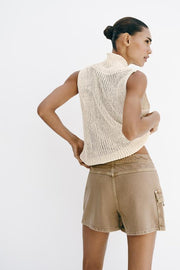 Jupe-culotte croisée cargo