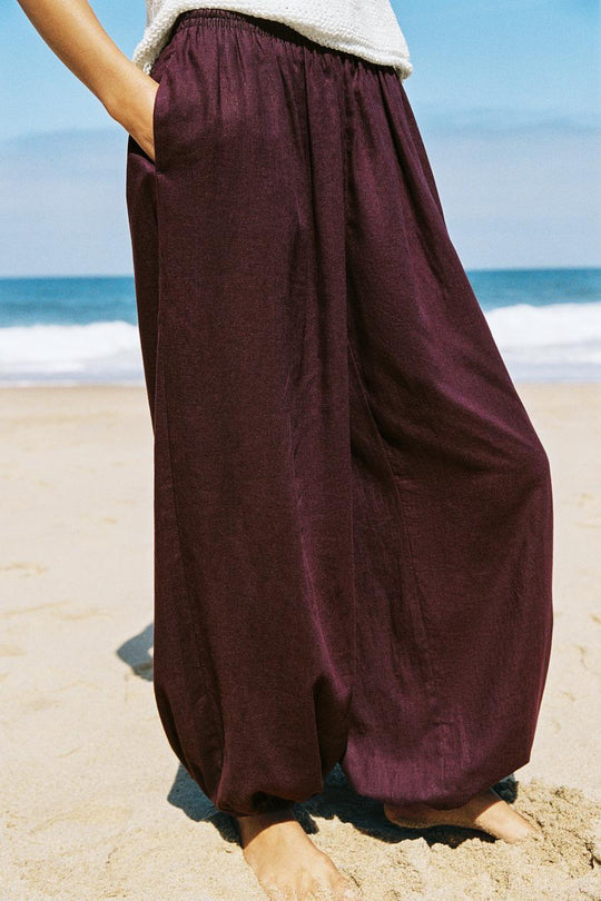 Pantalon bouffant en lin