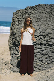 Pantalon bouffant en lin