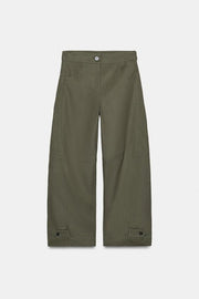 Pantalon coupe barrel à passants