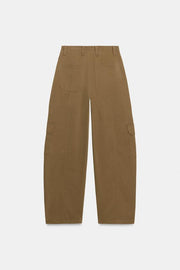 Pantalon coupe barrel à poches cargo