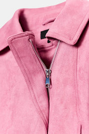 Blouson effet suédine avec ceinture