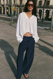 Pantalon coupe barrel