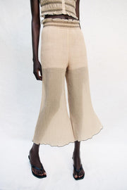 Pantalon-culotte à coutures contrastées