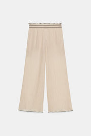 Pantalon-culotte à coutures contrastées