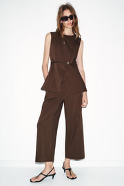 Pantalon droit taille haute