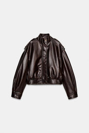 Blouson effet cuir à passants