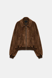 Blouson effet suédine