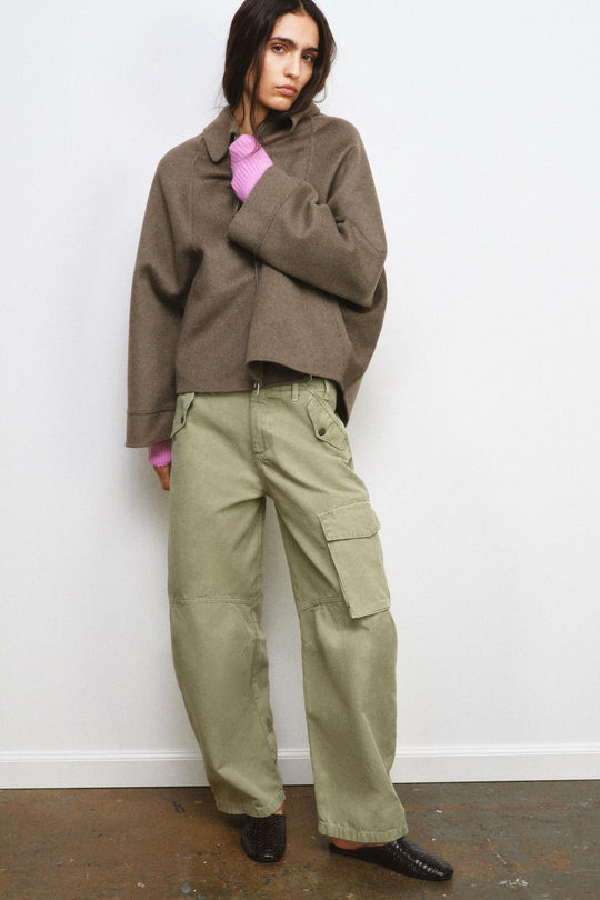 Veste en laine à fermeture zippée ZW Collection