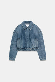 Blouson en denim à passants