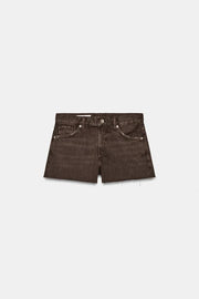 Short en denim TRF coloré, taille mi-haute