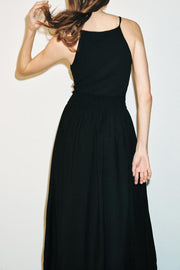 Robe contrastée à bretelles