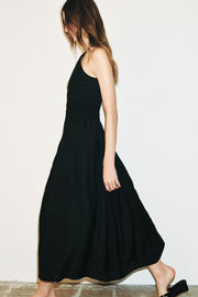 Robe contrastée à bretelles