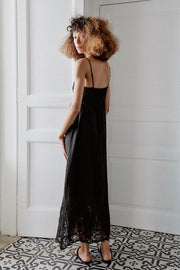 Robe midi brodée
