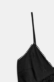 Robe midi brodée