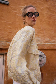 Veste bomber en jacquard