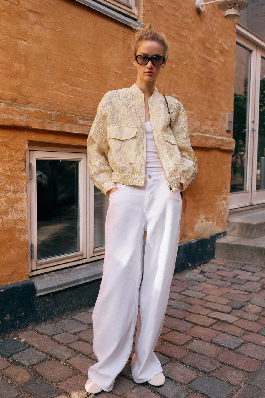 Veste bomber en jacquard
