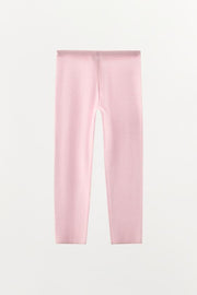 Legging capri en maille à boutons