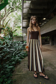 Robe texturée à rayures