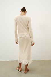 Jupe texturée au crochet