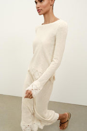 Jupe texturée au crochet